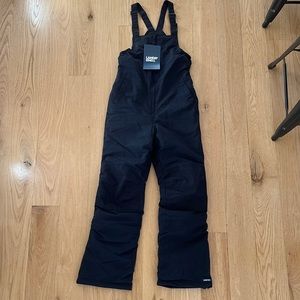 NWT Lands End Squall Iron Knees Snow Bibs, Size 14